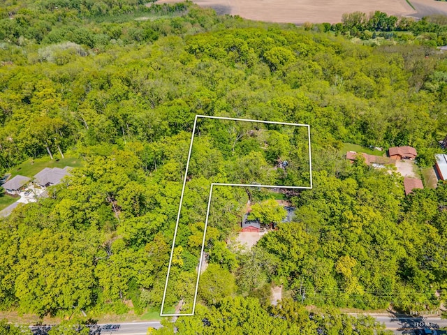 8753 Camp Lake Rd, Salem, WI 53168 - aerial view of property and surrounding area with property parcel outlined