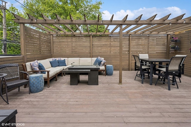 1350 W Diversey Pkwy Unit 1, Chicago, IL 60614 - deck featuring an outdoor hangout area, a pergola, and outdoor dining space
