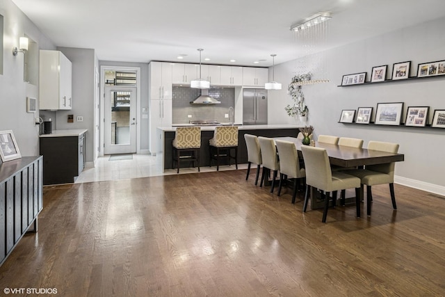 1350 W Diversey Pkwy Unit 1, Chicago, IL 60614 - dining room with wood finished floors and recessed lighting