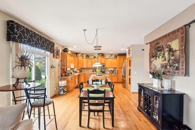 949 Ruthenbeck Ln, New Lenox, IL 60451 - dining room with light wood finished floors and recessed lighting