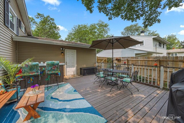 124 Fairview Dr, Saint Charles, IL 60174 - deck featuring outdoor dining space