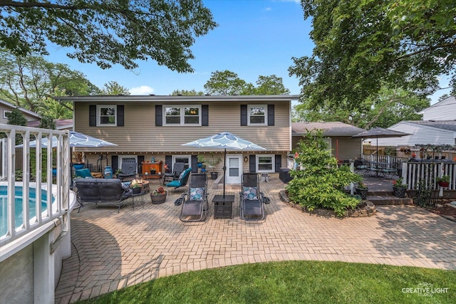 124 Fairview Dr, Saint Charles, IL 60174 - rear view of property featuring a patio area and outdoor lounge area
