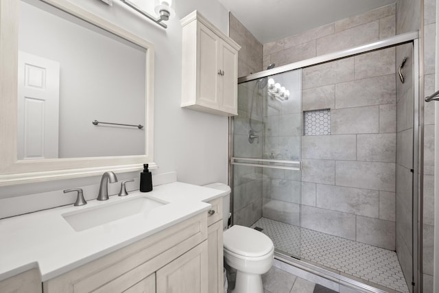 1322 W Huron St Unit 4N, Chicago, IL 60642 - bathroom featuring vanity and a stall shower