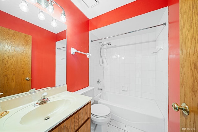 9963 Constitution Dr, Orland Park, IL 60462 - bathroom with vanity, shower / washtub combination, and tile patterned flooring