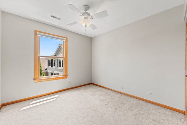 1164 Winding Glen Dr, Carol Stream, IL 60188 - empty room featuring carpet floors and a ceiling fan