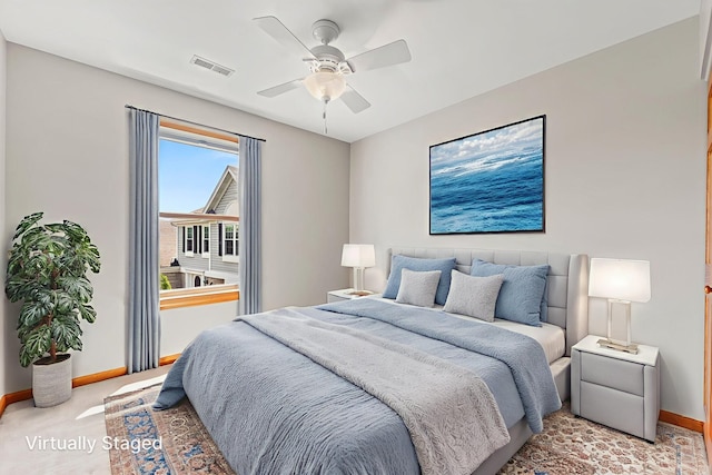 1164 Winding Glen Dr, Carol Stream, IL 60188 - bedroom featuring a ceiling fan and light colored carpet