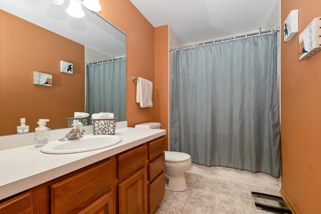 10935 Conifer Ct, Orland Park, IL 60467 - full bathroom with vanity, a shower with shower curtain, and tile patterned floors