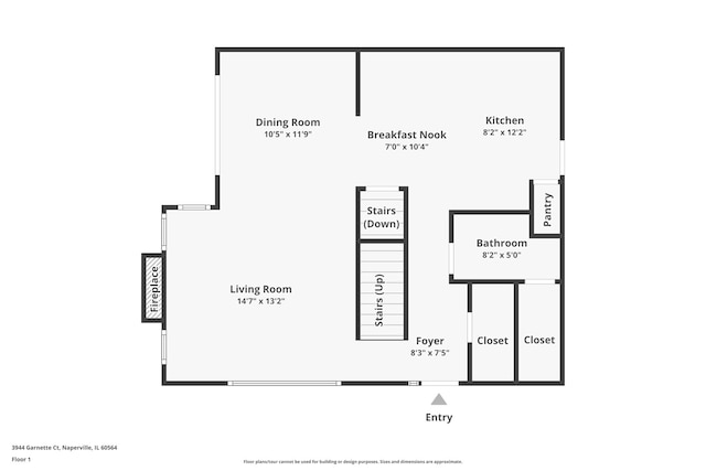 3944 Garnette Ct, Naperville, IL 60564 - view of room layout