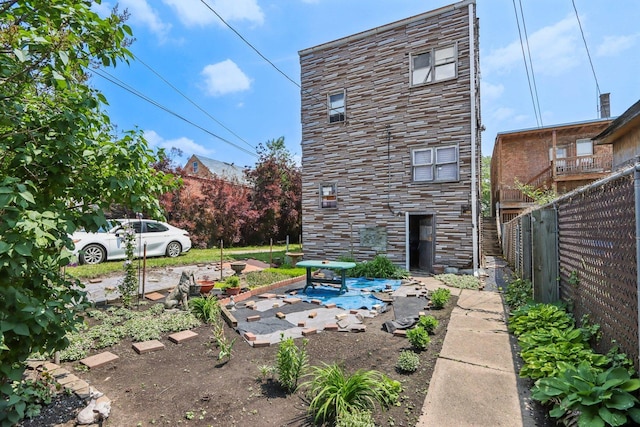 3444 S Western Ave, Chicago, IL 60608 - rear view of property with stone siding