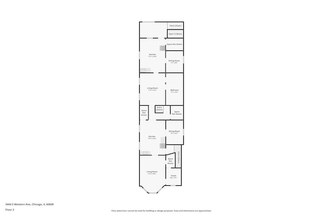 3444 S Western Ave, Chicago, IL 60608 - view of home floor plan