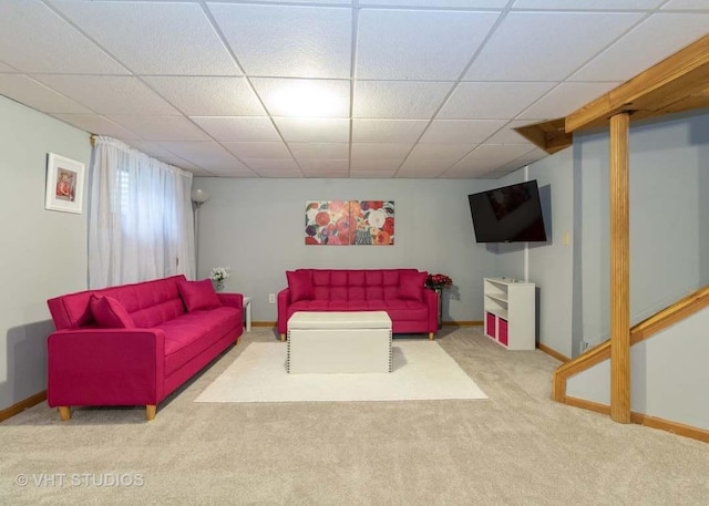 26149 S Locust Pl, Monee, IL 60449 - carpeted living room with a paneled ceiling