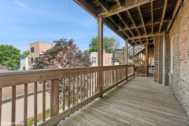 3414 N Racine Ave Unit 2, Chicago, IL 60657 - wooden deck featuring stairway