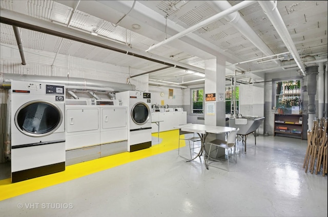 1585 Ridge Ave Unit 110, Evanston, IL 60201 - community laundry featuring separate washer and dryer and healthy amount of natural light