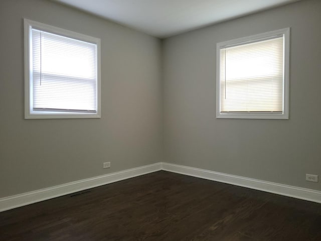 319 Hillandale St, Round Lake, IL 60073 - unfurnished room with dark wood finished floors and baseboards
