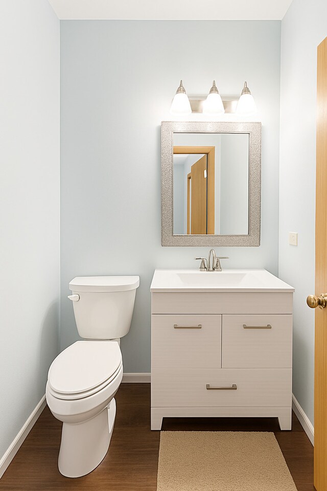 34251 N Homestead Rd, Gurnee, IL 60031 - half bath featuring vanity and wood finished floors