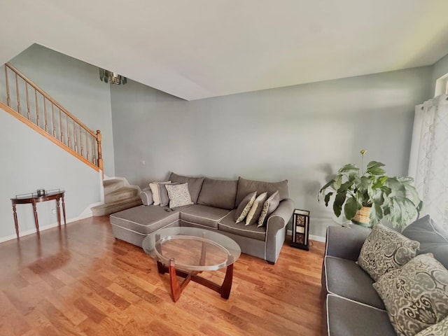 34251 N Homestead Rd, Gurnee, IL 60031 - living room featuring wood finished floors and stairs