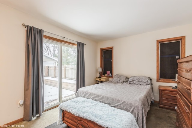 1908 Hazelwood Dr, Lindenhurst, IL 60046 - carpeted bedroom featuring access to exterior and baseboards