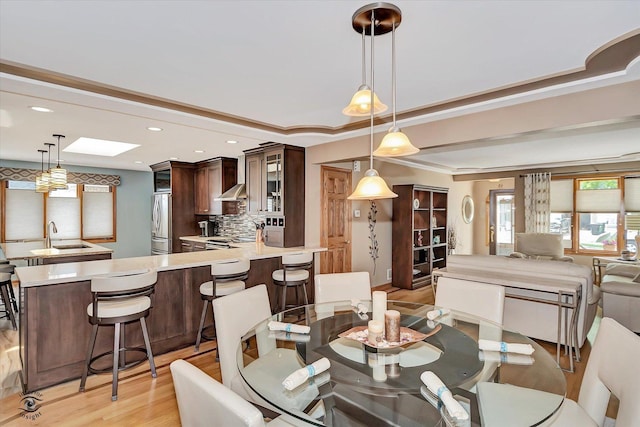 3242 W 108th Pl, Chicago, IL 60655 - dining area with light wood-style flooring and recessed lighting