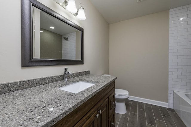907 Lorelei Dr, Zion, IL 60099 - full bath with vanity, shower / bathtub combination, and wood tiled floors