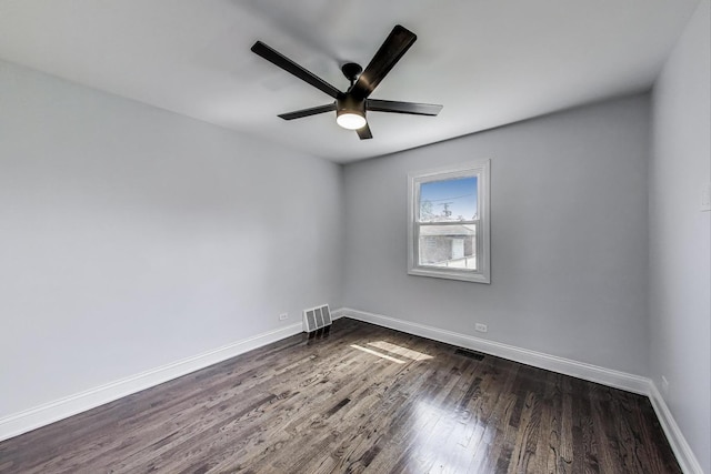2219 Keystone Ave, North Riverside, IL 60546 - spare room featuring dark wood-style floors and a ceiling fan