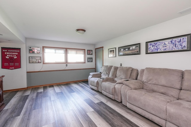 350 Kathy Dr, Bourbonnais, IL 60914 - living area featuring wood finished floors and baseboards