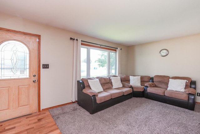 350 Kathy Dr, Bourbonnais, IL 60914 - living room featuring light wood finished floors and baseboards
