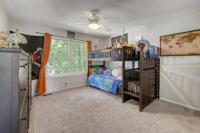2316 Loop Rd, Algonquin, IL 60102 - bedroom with carpet and a ceiling fan