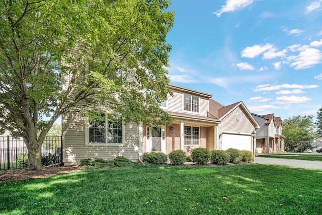 2316 Loop Rd, Algonquin, IL 60102 - view of front of home featuring a garage, concrete driveway, and brick siding