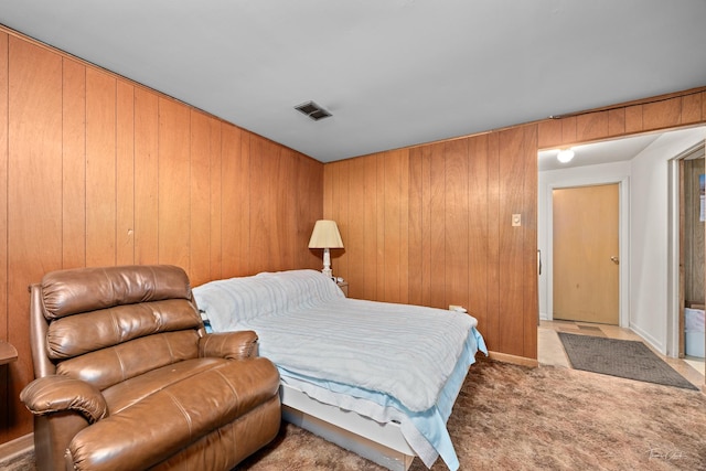 7325 173rd St, Tinley Park, IL 60477 - carpeted bedroom with wooden walls