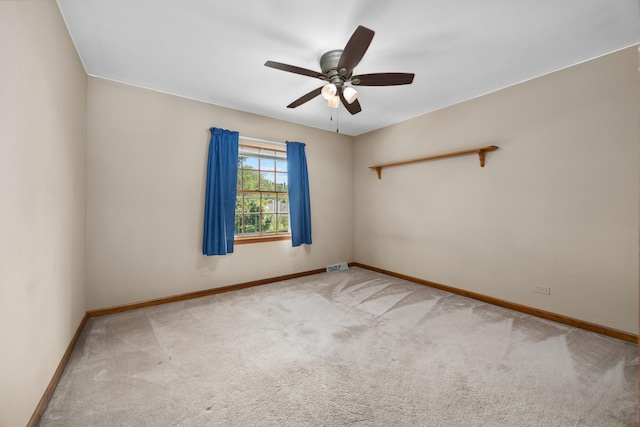 1364 Yorkshire Ln, Carol Stream, IL 60188 - carpeted spare room with ceiling fan and baseboards