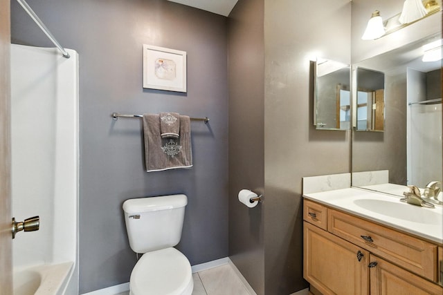 1386 Laurel Oaks Dr, Streamwood, IL 60107 - full bathroom featuring vanity, tile patterned floors, and tub / shower combination