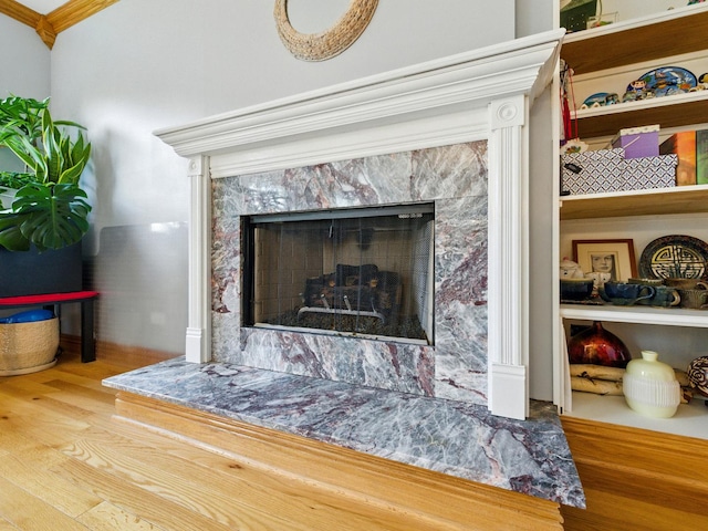1386 Laurel Oaks Dr, Streamwood, IL 60107 - detailed view of a fireplace and wood finished floors