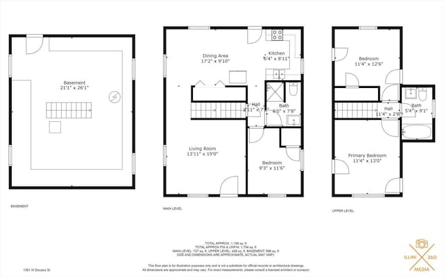 1391 W Decatur St, Decatur, IL 62522 - view of floor plan / room layout