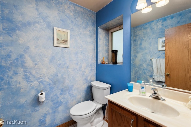 6158 W 60th St, Chicago, IL 60638 - half bath featuring vanity and toilet