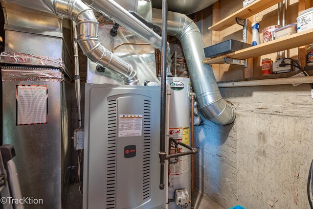 6158 W 60th St, Chicago, IL 60638 - utility room featuring gas water heater