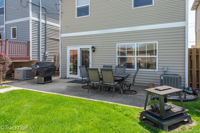 6158 W 60th St, Chicago, IL 60638 - view of patio featuring central AC unit and grilling area