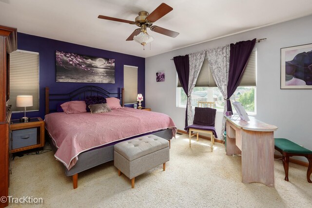 6158 W 60th St, Chicago, IL 60638 - carpeted bedroom with ceiling fan and baseboards