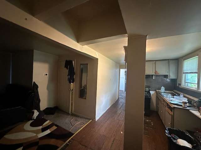 15201 Turlington Ave, Harvey, IL 60426 - kitchen with dark wood-style floors and a sink