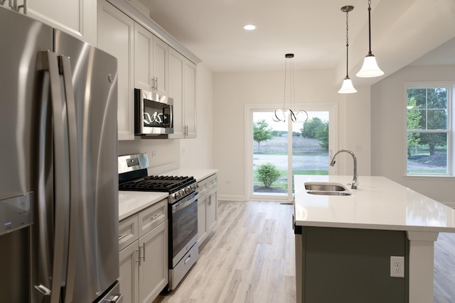 LOT15 Amherst Dr Unit B, Sycamore, IL 60178 - kitchen featuring stainless steel appliances, a sink, light wood-type flooring, light countertops, and recessed lighting