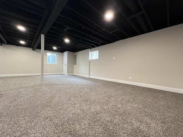 6047 Elm Ln, Matteson, IL 60443 - basement featuring baseboards and healthy amount of natural light