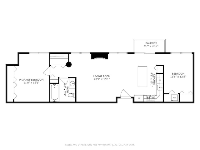 758 N Larrabee St Unit 427, Chicago, IL 60654 - property floor plan