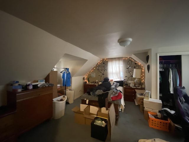 7545 Beloit Ave, Bridgeview, IL 60455 - carpeted bedroom featuring a closet and lofted ceiling