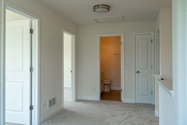 LOT15 Buckboard Ln Unit C, Sycamore, IL 60178 - hallway featuring carpet flooring, attic access, and baseboards