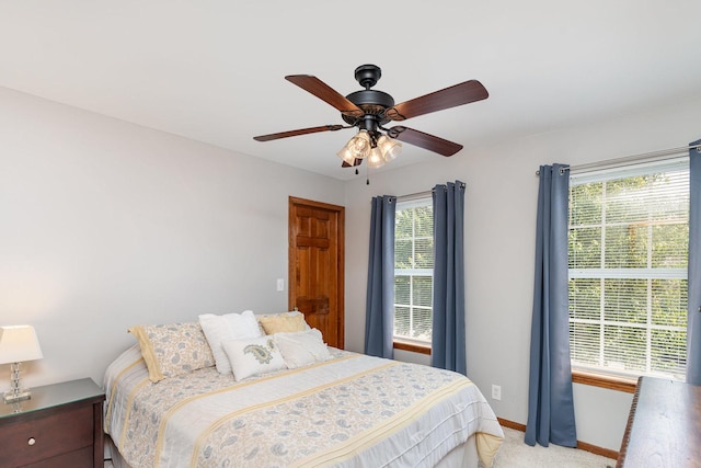 407 Anthony Ct, Oswego, IL 60543 - bedroom with light carpet and ceiling fan