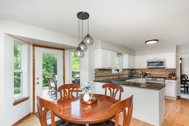 407 Anthony Ct, Oswego, IL 60543 - dining space featuring light wood finished floors and baseboards