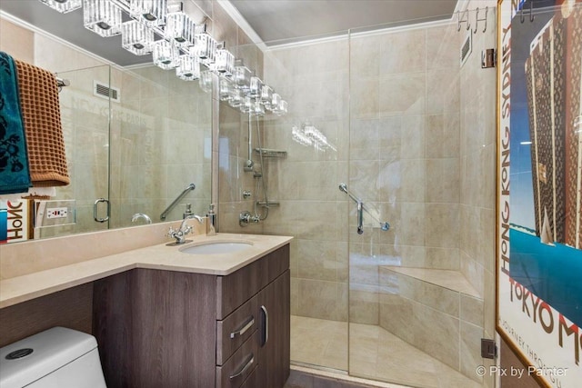 1150 N Lake Shore Dr Unit 19A, Chicago, IL 60611 - bathroom featuring vanity and a stall shower