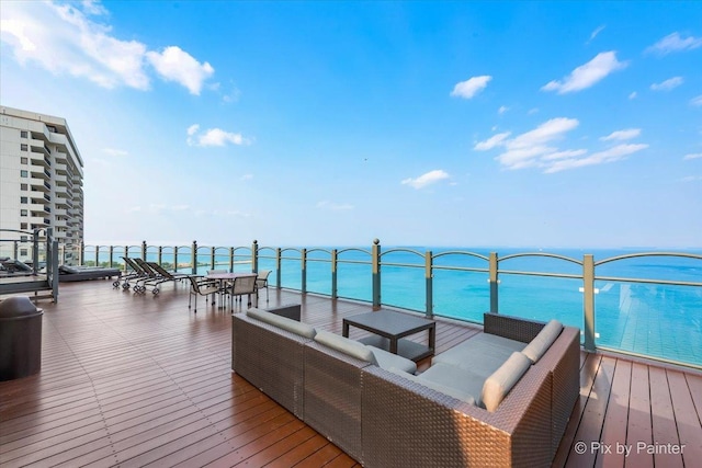 1150 N Lake Shore Dr Unit 19A, Chicago, IL 60611 - wooden deck featuring a water view