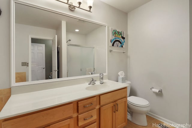 5208 Cobblers Xing Unit 5208, Mchenry, IL 60050 - full bath with vanity, a stall shower, and tile patterned flooring