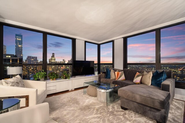 1030 N State St Unit 44L, Chicago, IL 60610 - living area featuring floor to ceiling windows