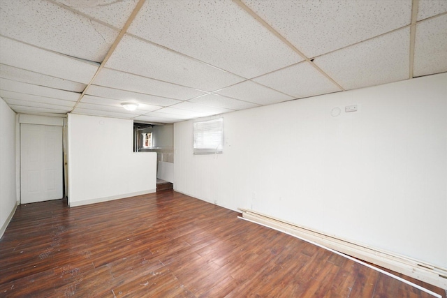 11219 S Wallace St, Chicago, IL 60628 - basement with a paneled ceiling and wood finished floors